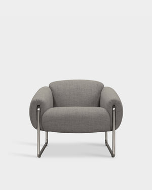 Odette Lounge Chair - Brushed steel legs - Tivoli col. 14