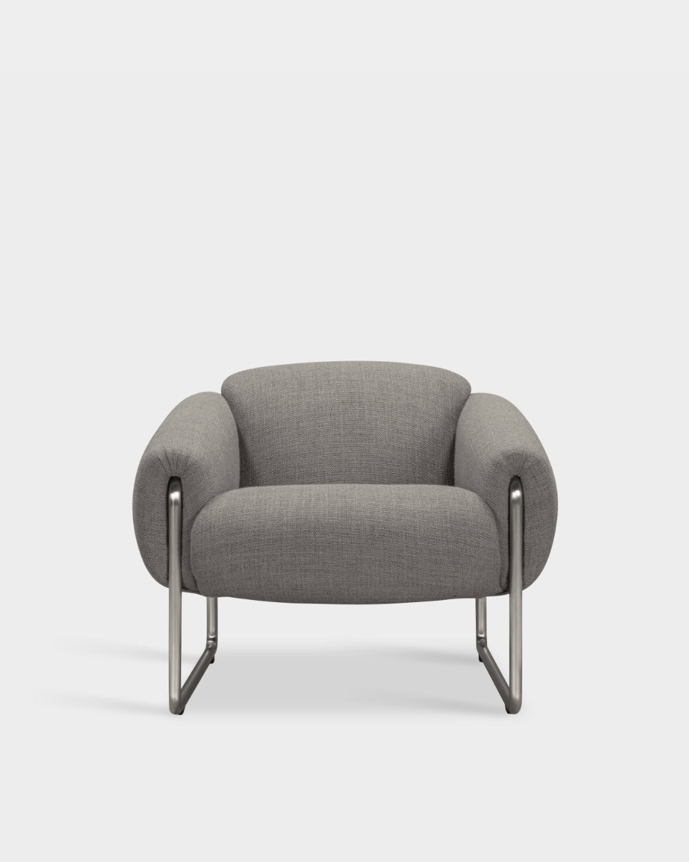 Odette Lounge Chair - Brushed steel legs - Tivoli col. 14