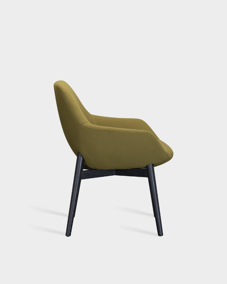 Sinum Chair - Wooden base - Steelcut col. 985