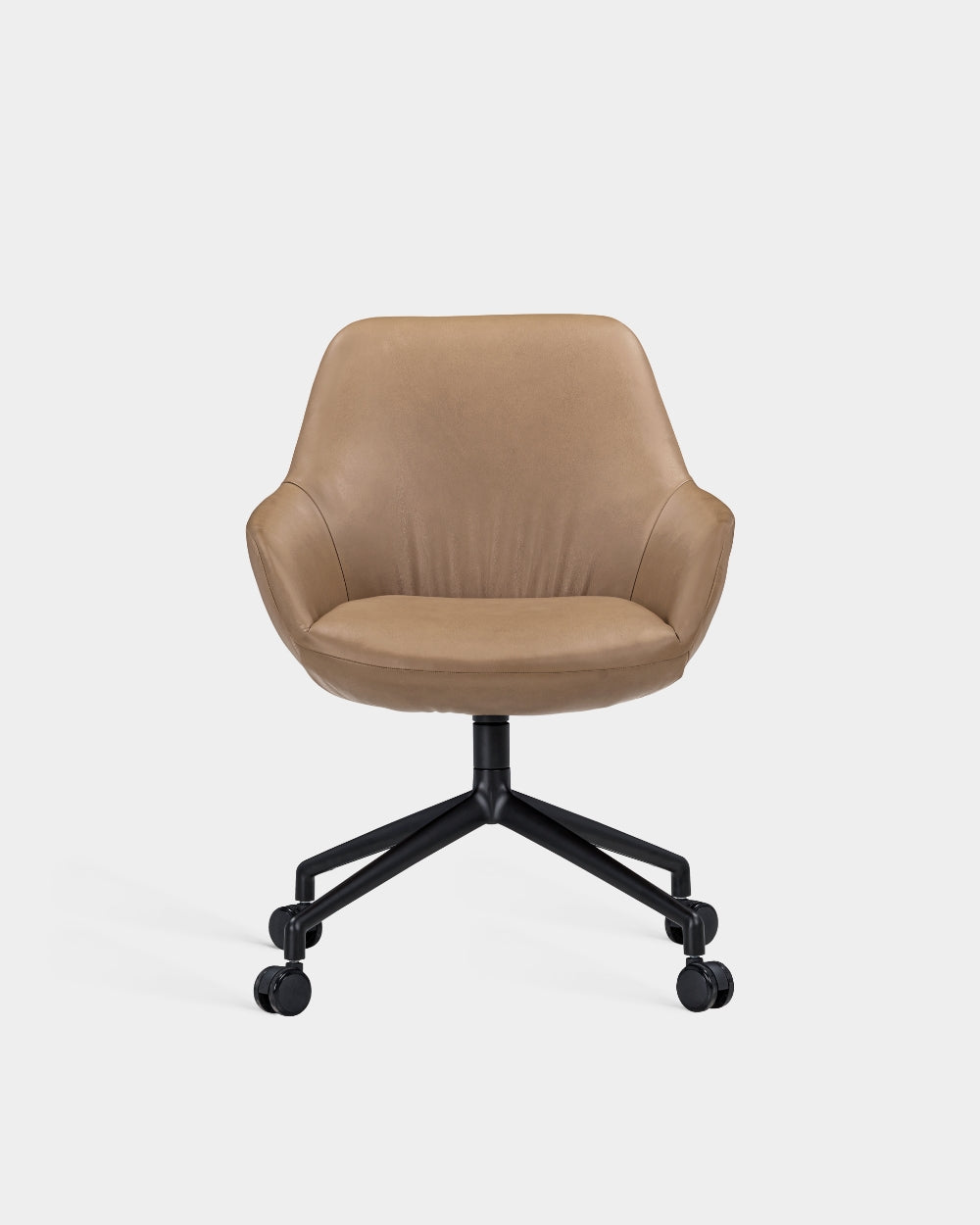 Sinum Chair - Swivel base with castors - Parma col. Macchiato