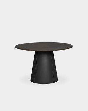 Trim Table - Ø120 - Black/Dark brown oak veneer