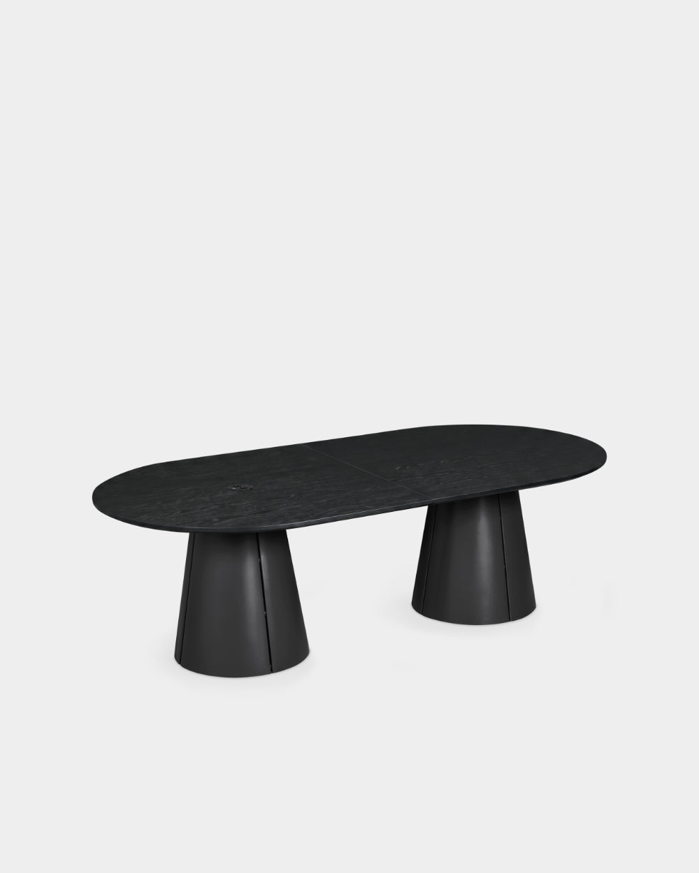 Trim Table - 240 x 120 cm - Black/black oak veneer