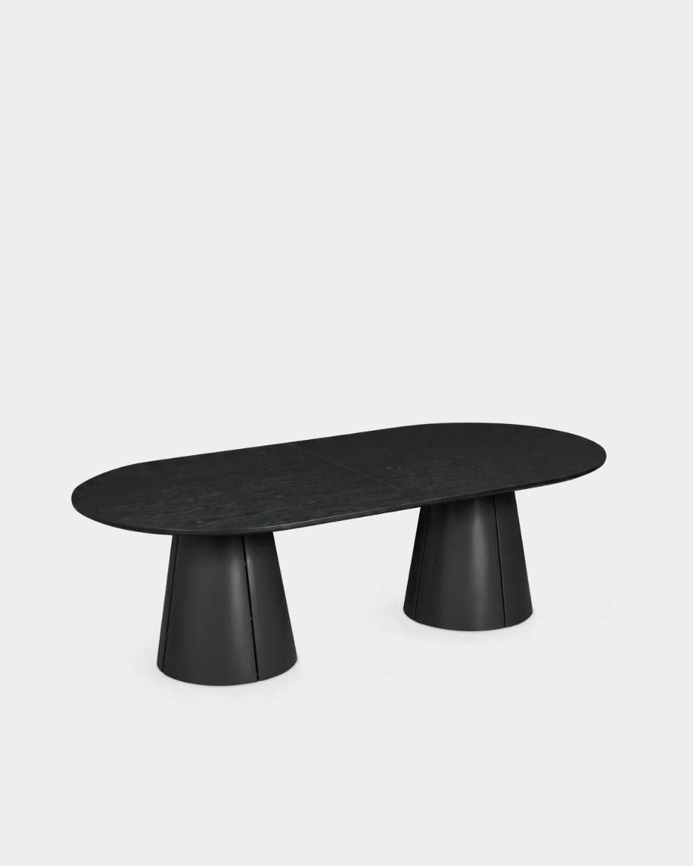 Trim Table - 240 x 120 cm - Black/black oak veneer