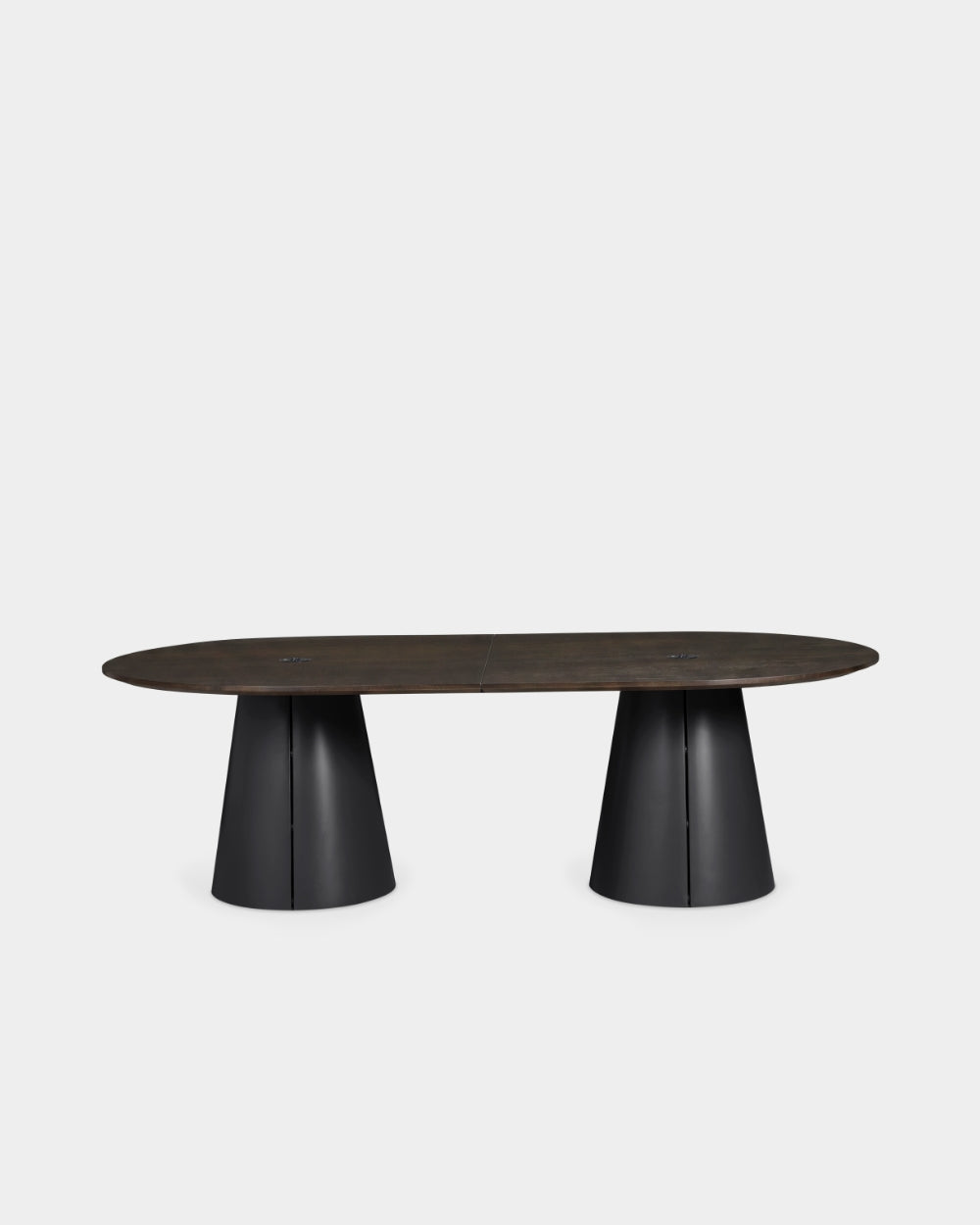 Trim Table - 240 x 120 cm - Black/Dark brown oak veneer