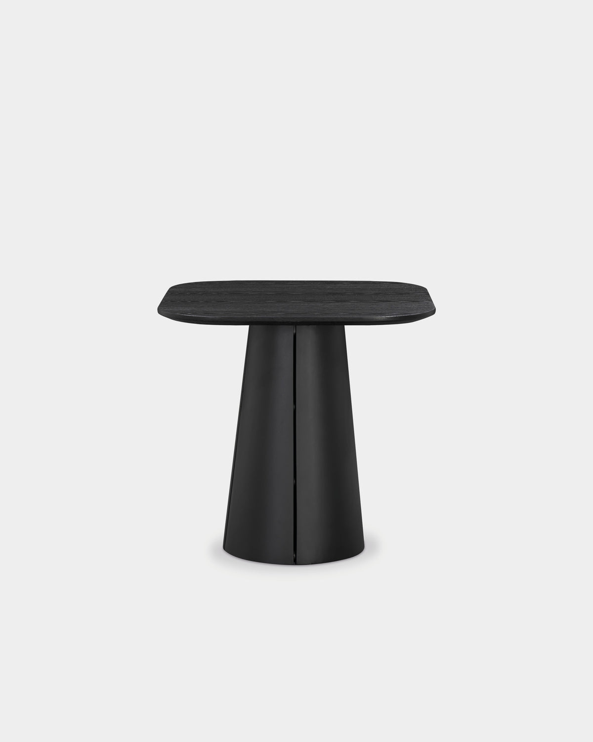 Trim Café Table - Black/Black oak veneer