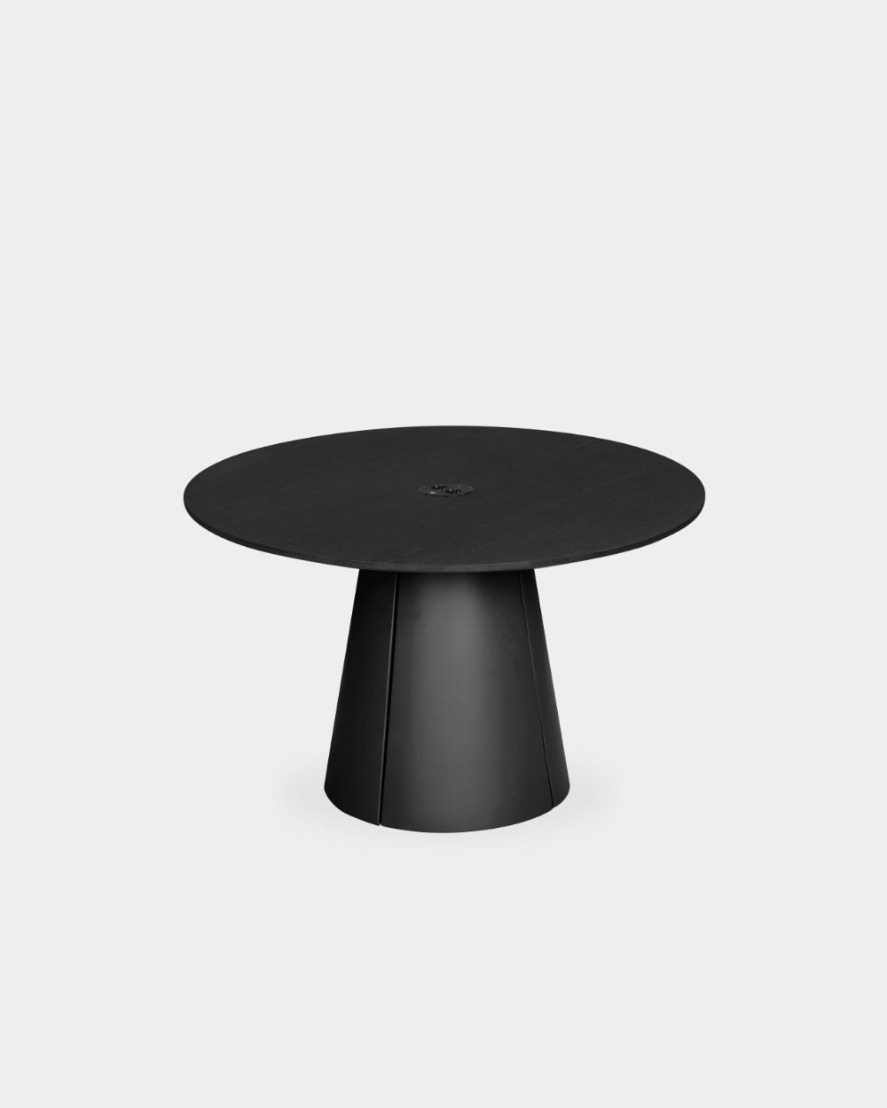 Trim Table - Ø120 - Black/Black oak veneer