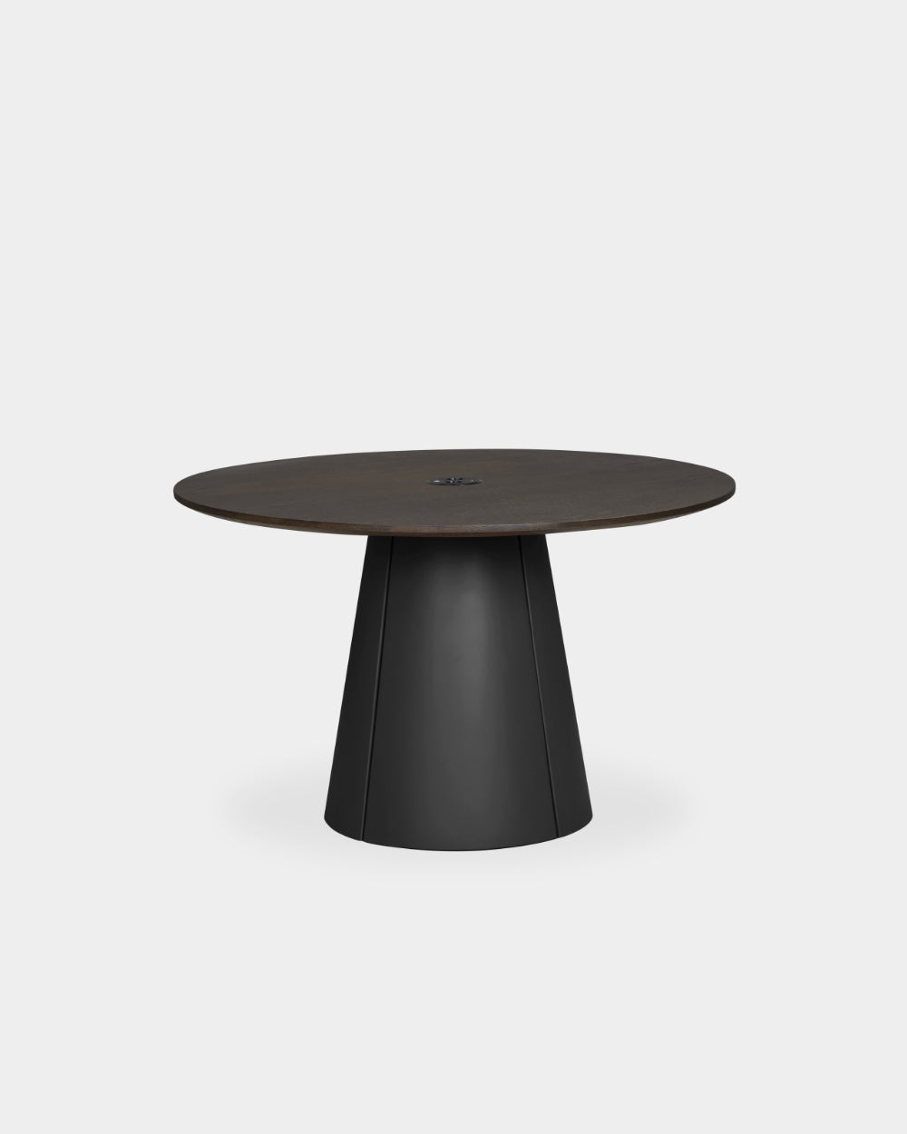 Trim Table - Ø120 - Black/Dark brown oak veneer