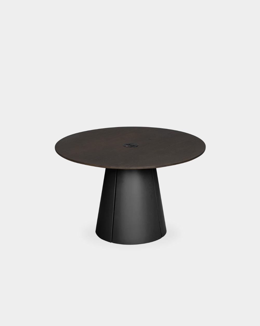 Trim Table - Ø120 - Black/Dark brown oak veneer