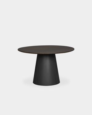 Trim Table - Ø120 - Black/Dark brown oak veneer