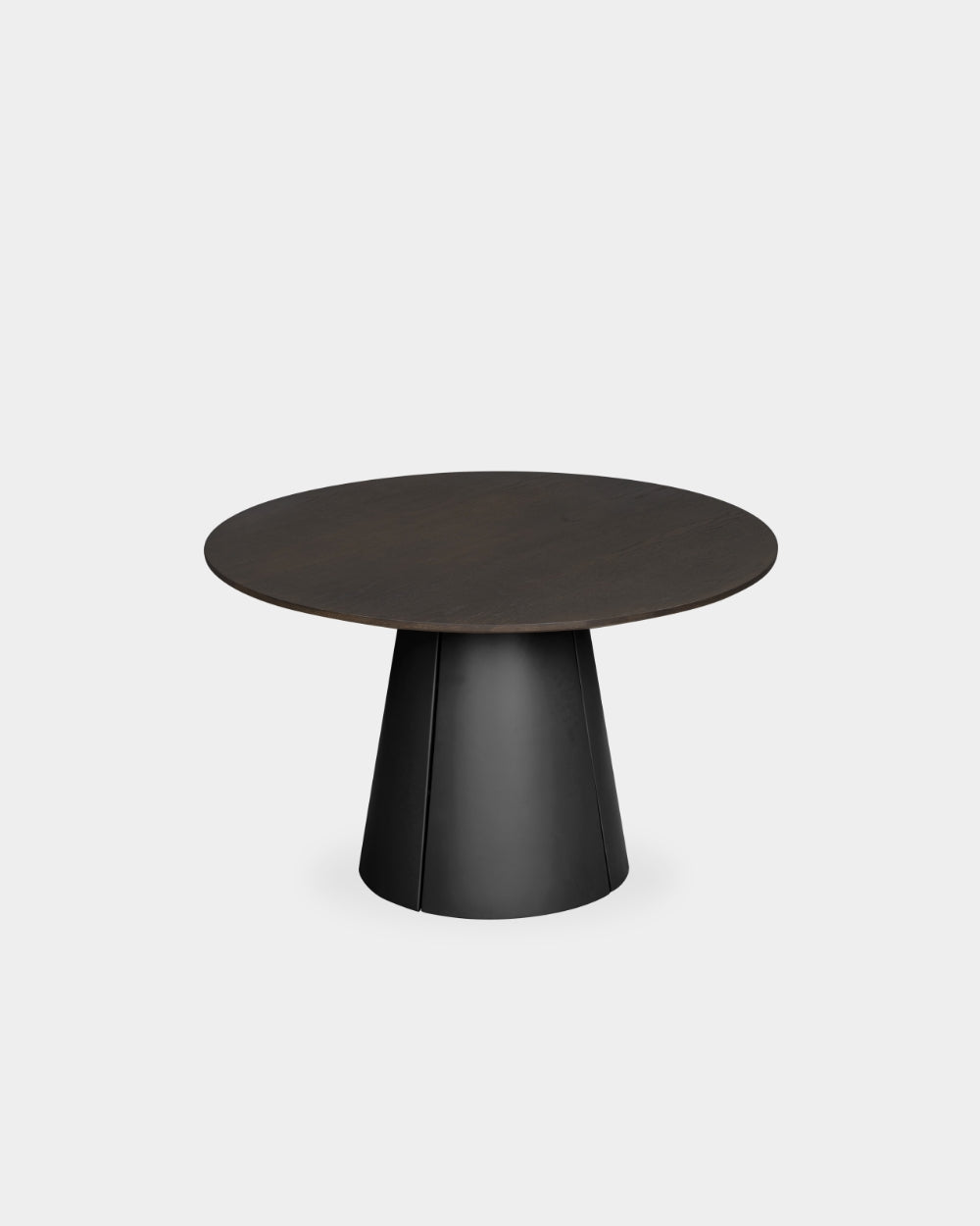 Trim Table - Ø120 - Black/Dark brown oak veneer