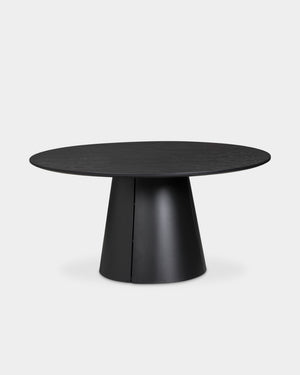 Trim Table - Ø150 - Black/Black oak veneer