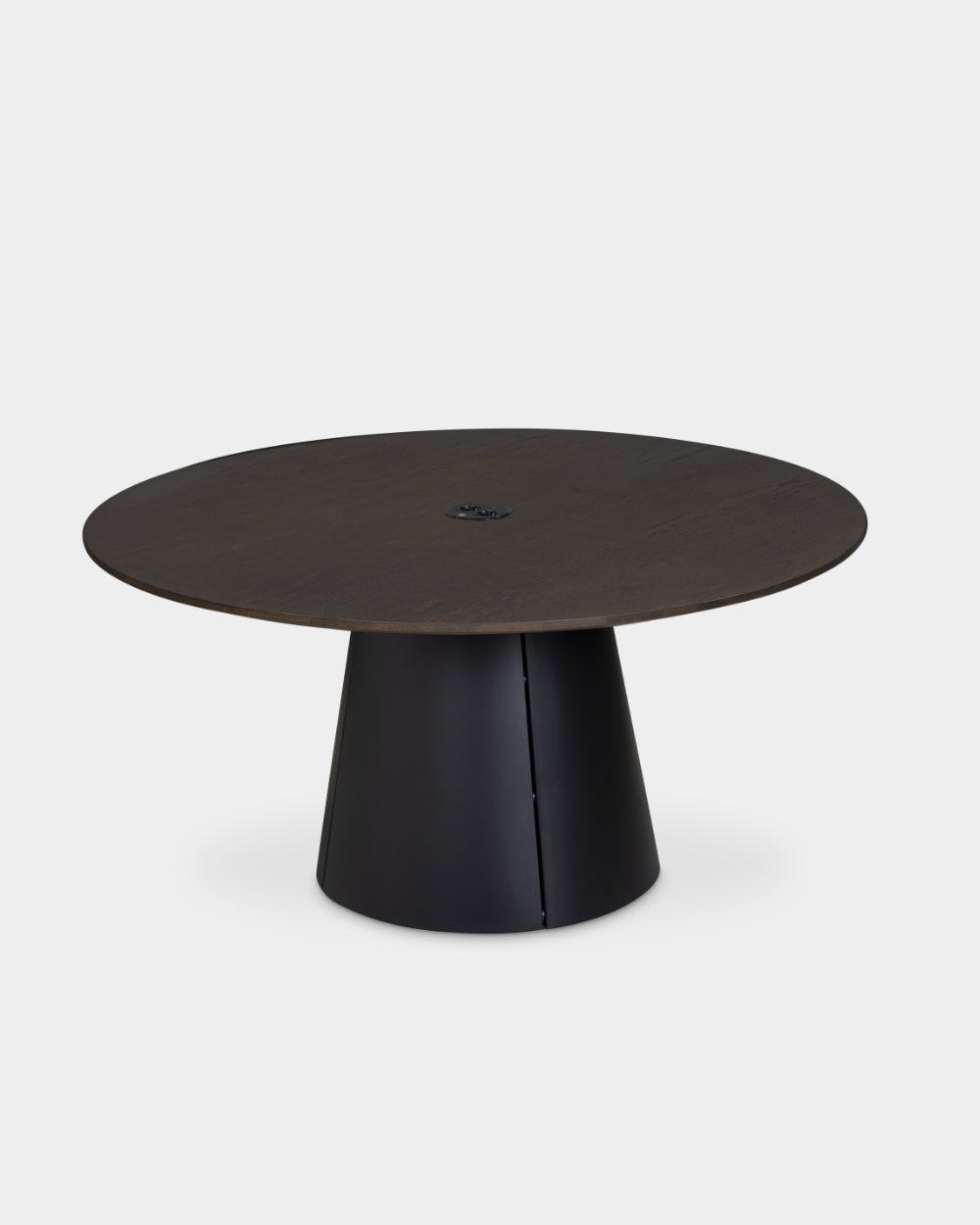 Trim Table - Ø150 - Black/Dark brown oak veneer