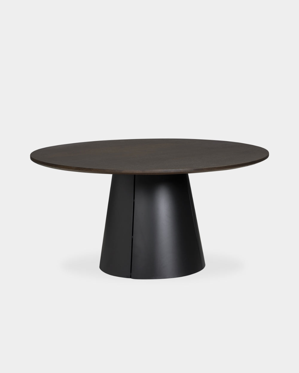 Trim Table - Ø150 - Black/Dark brown oak veneer